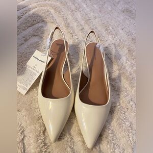 Amazon Essentials Cream Slingback Heels
